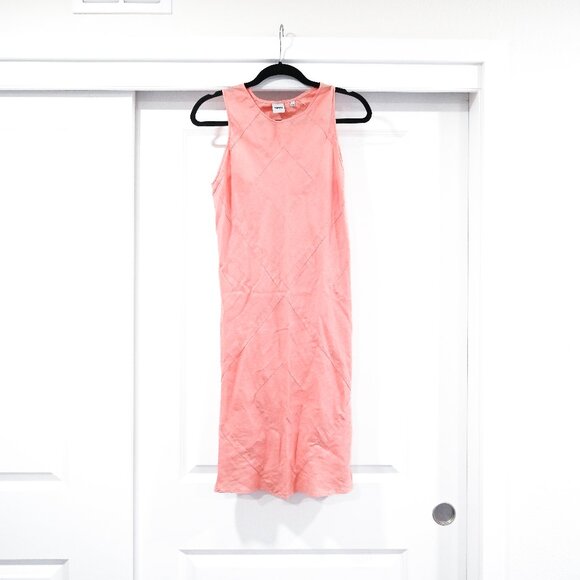 Aspesi Medium 100% Linen Peach Summer Shift Dress - Picture 1 of 9